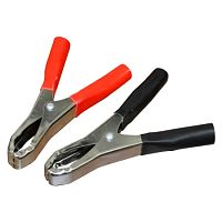 Зажим крокодил 10A 50мм (уп.2шт) Rexant 16-0012-9  картинка